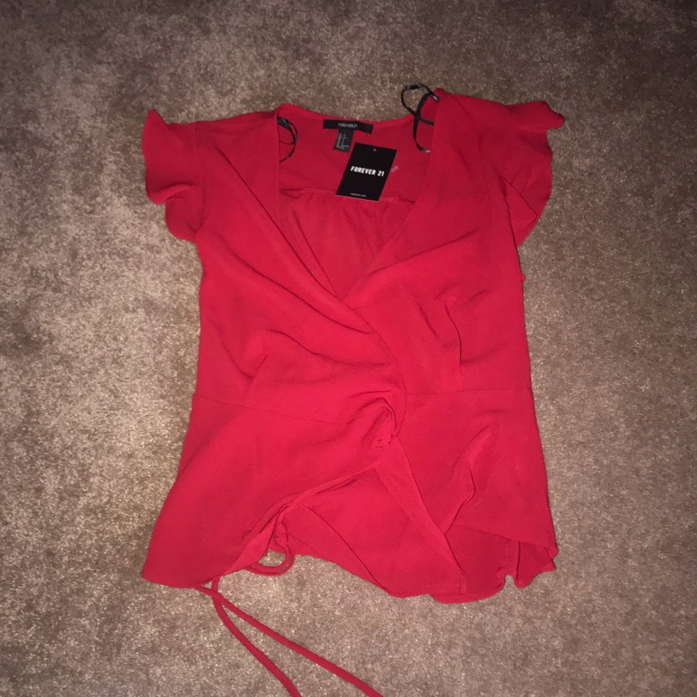 Ruffle wrap top